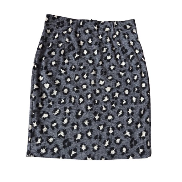 Sexy Gray Animal Print‎ Skirt Petite Medium Eighties Wild Punk Rock Stretch Y2K - Picture 2 of 8
